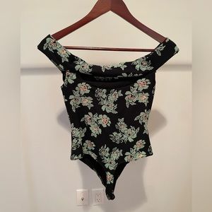 Free People Floral Body Suit Sz Small